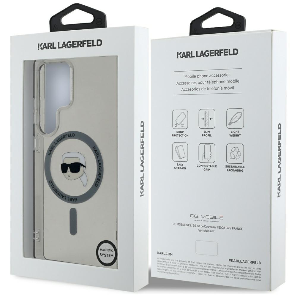 MagSafe tok Samsung Galaxy S25 Ultra S938-hez, Karl Lagerfeld, IML Karl's Head, Fekete