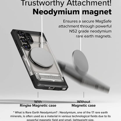 MagSafe tok Samsung Galaxy S25 Ultra S938-hez, Ringke, UX, Átlátszó