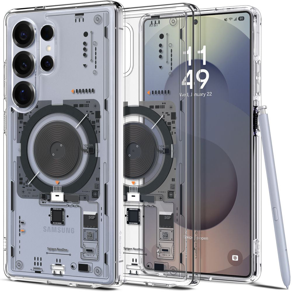 MagSafe Case for Samsung Galaxy S25 Ultra S938, Spigen, Ultra Hybrid Neo One, Transparent