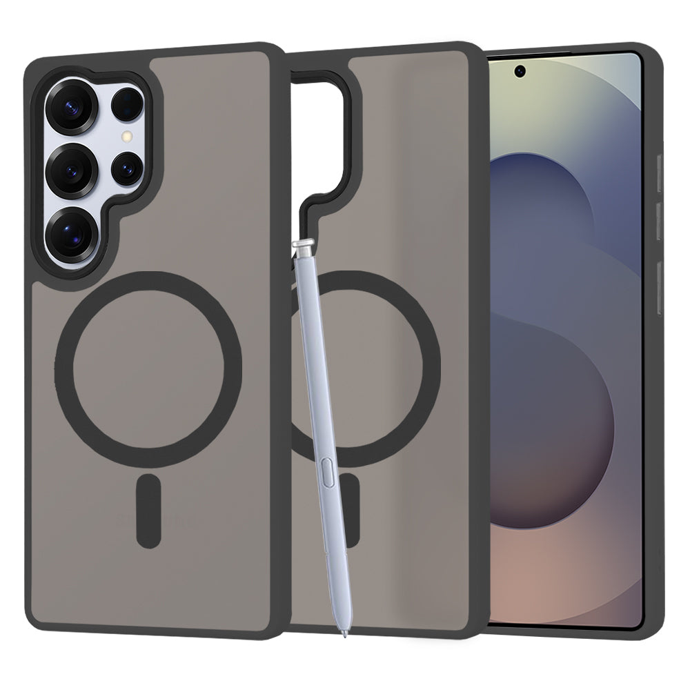 MagSafe tok Samsung Galaxy S25 Ultra S938-hez, Techsuit, HaloFrost, Fekete