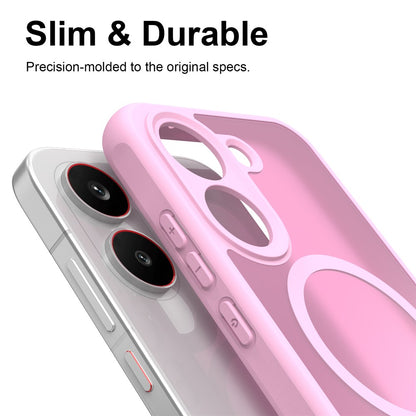 MagSafe Case for Samsung Galaxy S26 FE S741, Techsuit, HaloFrost II, Pink
