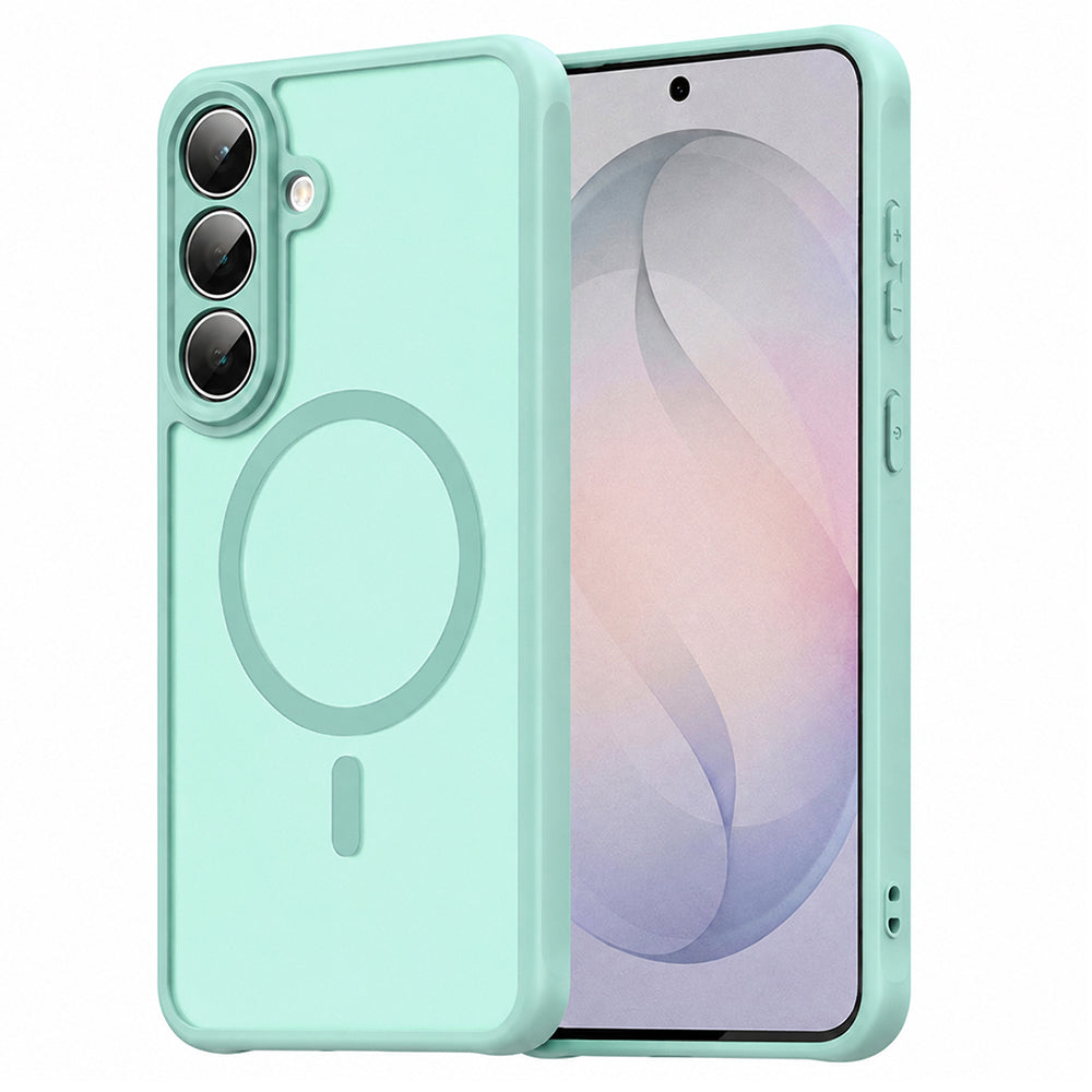 MagSafe Case for Samsung Galaxy S26 FE S741, Techsuit, HaloFrost II, Light Green
