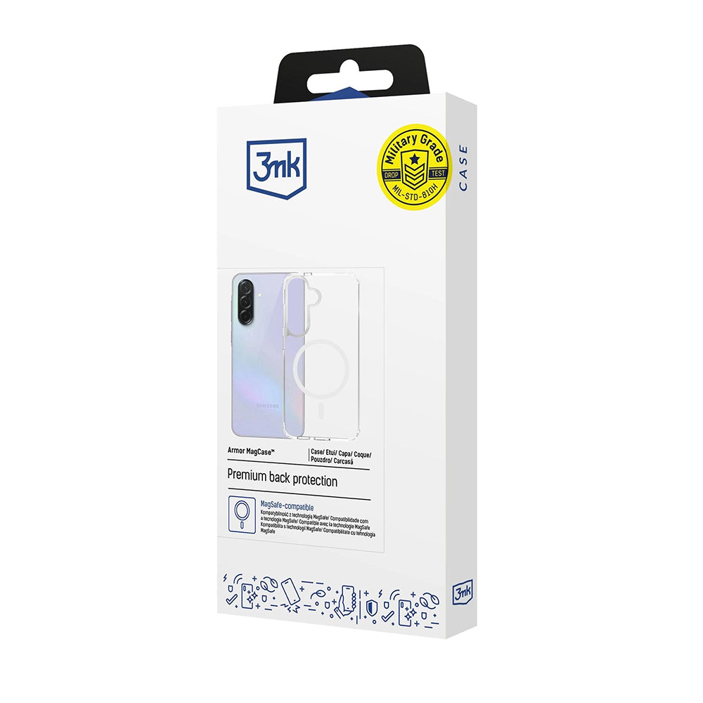 MagSafe Case for Samsung Galaxy S26 Plus S947, 3MK, Armor MagCase, Transparent