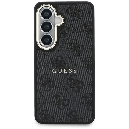 MagSafe tok Samsung Galaxy S26 Plus S947-hez, Guess, 4G dombornyomott gyűrű, fekete