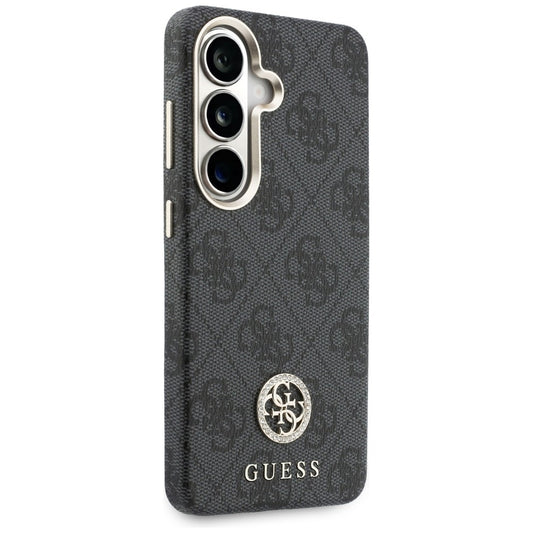 MagSafe tok Samsung Galaxy S26 Plus S947-hez, Guess, 4G Strasszos Kerek Logó, Fekete