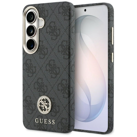 MagSafe tok Samsung Galaxy S26 Plus S947-hez, Guess, 4G Strasszos Kerek Logó, Fekete