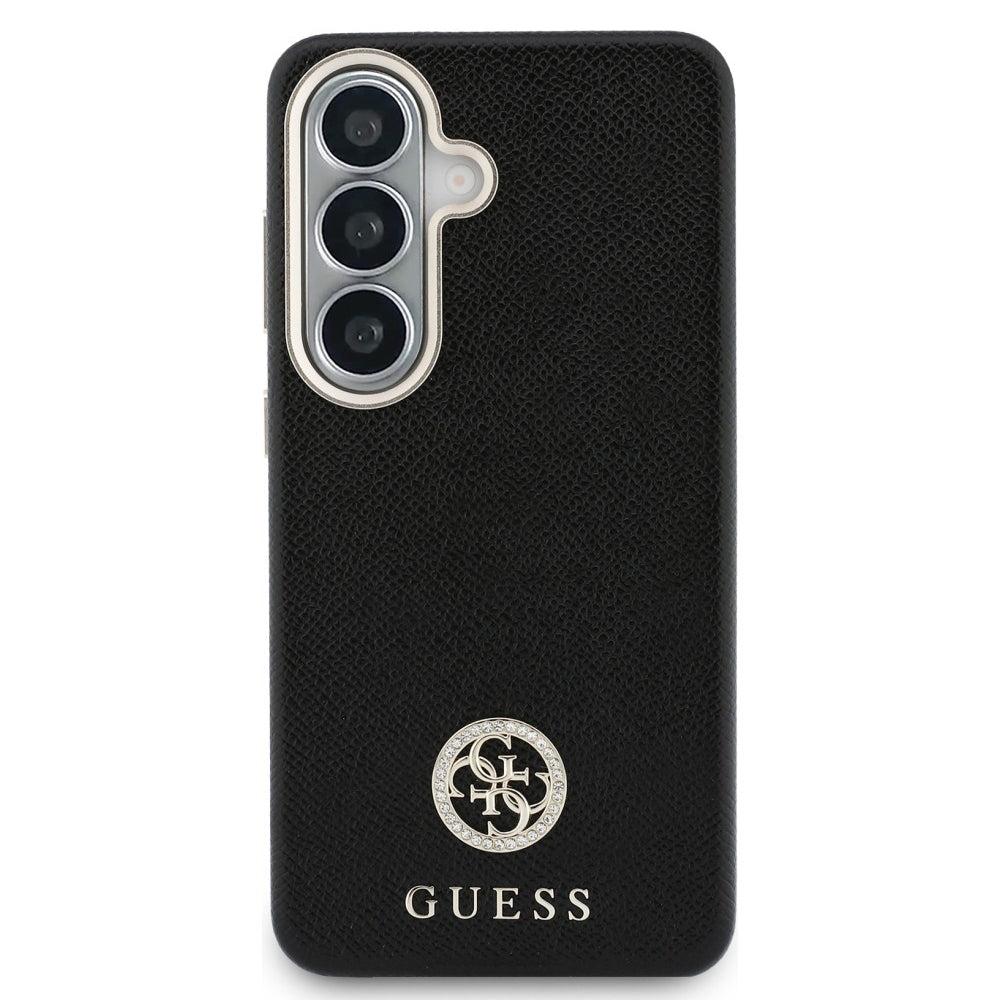 MagSafe tok Samsung Galaxy S26 Plus S947-hez, Guess, Rhinestone Round Logo, Fekete