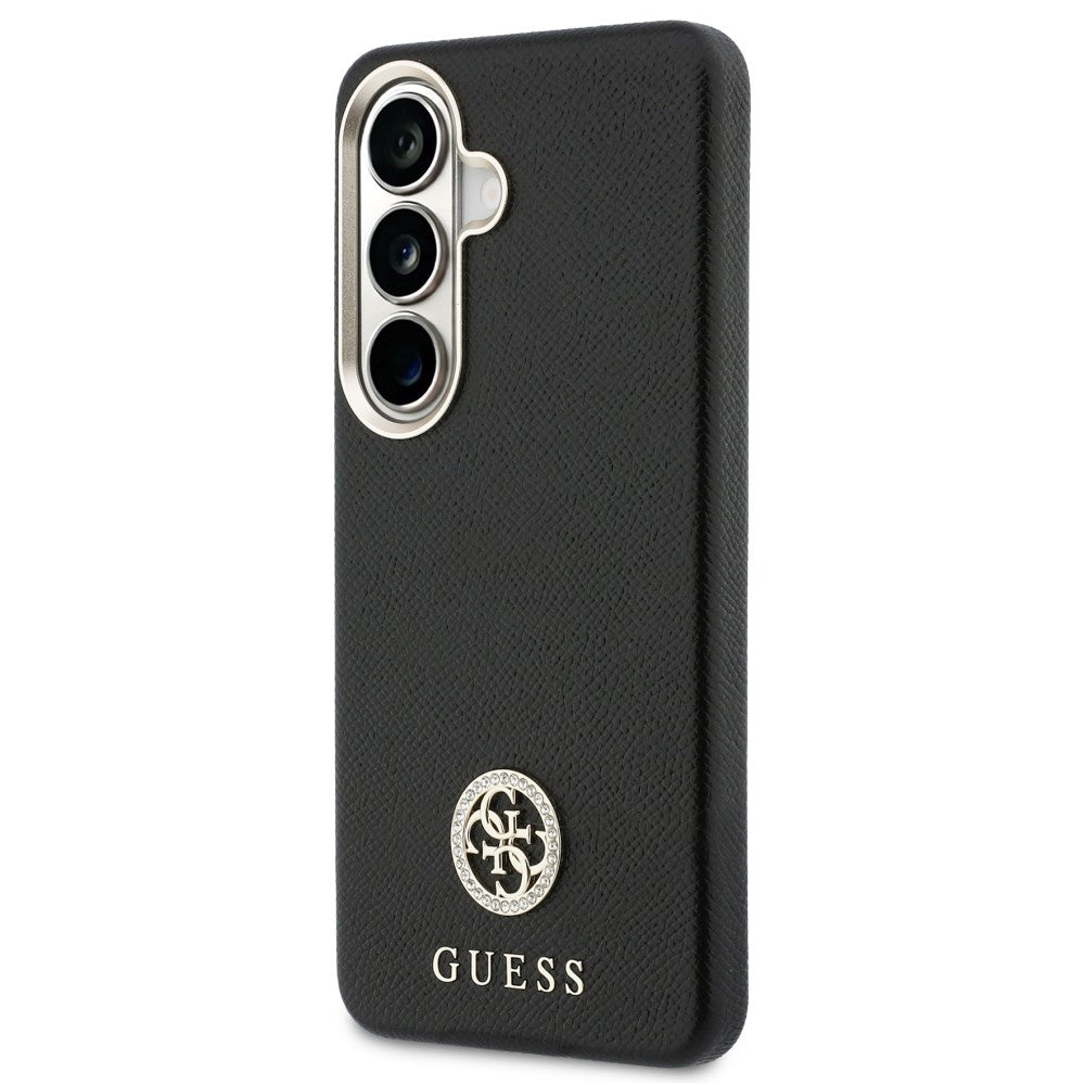 MagSafe tok Samsung Galaxy S26 Plus S947-hez, Guess, Rhinestone Round Logo, Fekete