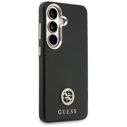 MagSafe tok Samsung Galaxy S26 Plus S947-hez, Guess, Rhinestone Round Logo, Fekete