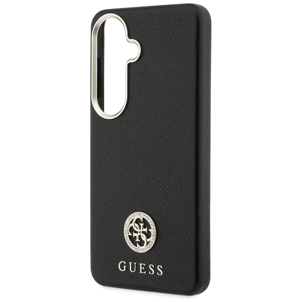 MagSafe tok Samsung Galaxy S26 Plus S947-hez, Guess, Rhinestone Round Logo, Fekete