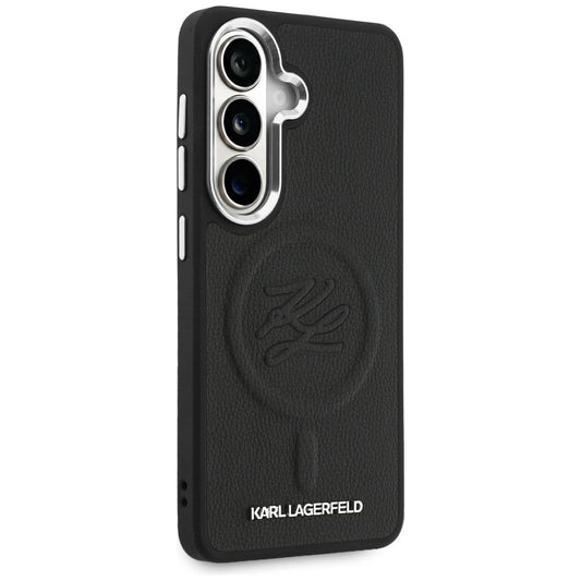 MagSafe Case for Samsung Galaxy S26 Plus S947, Karl Lagerfeld, Initial Logo Debossed, Black