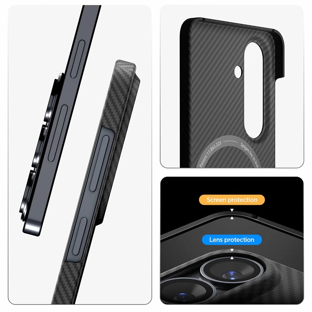 MagSafe tok Samsung Galaxy S26 Plus S947-hez, Spigen, Air Skin, Fekete ACS11048