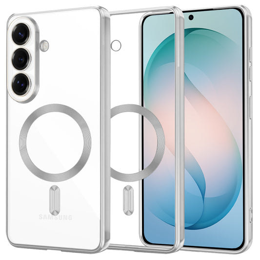 MagSafe tok Samsung Galaxy S26 Plus-hoz, Techsuit, Luxury Crystal, Ezüst