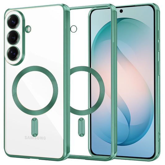 MagSafe tok Samsung Galaxy S26 Plus-hoz, Techsuit, Luxury Crystal, Világoszöld