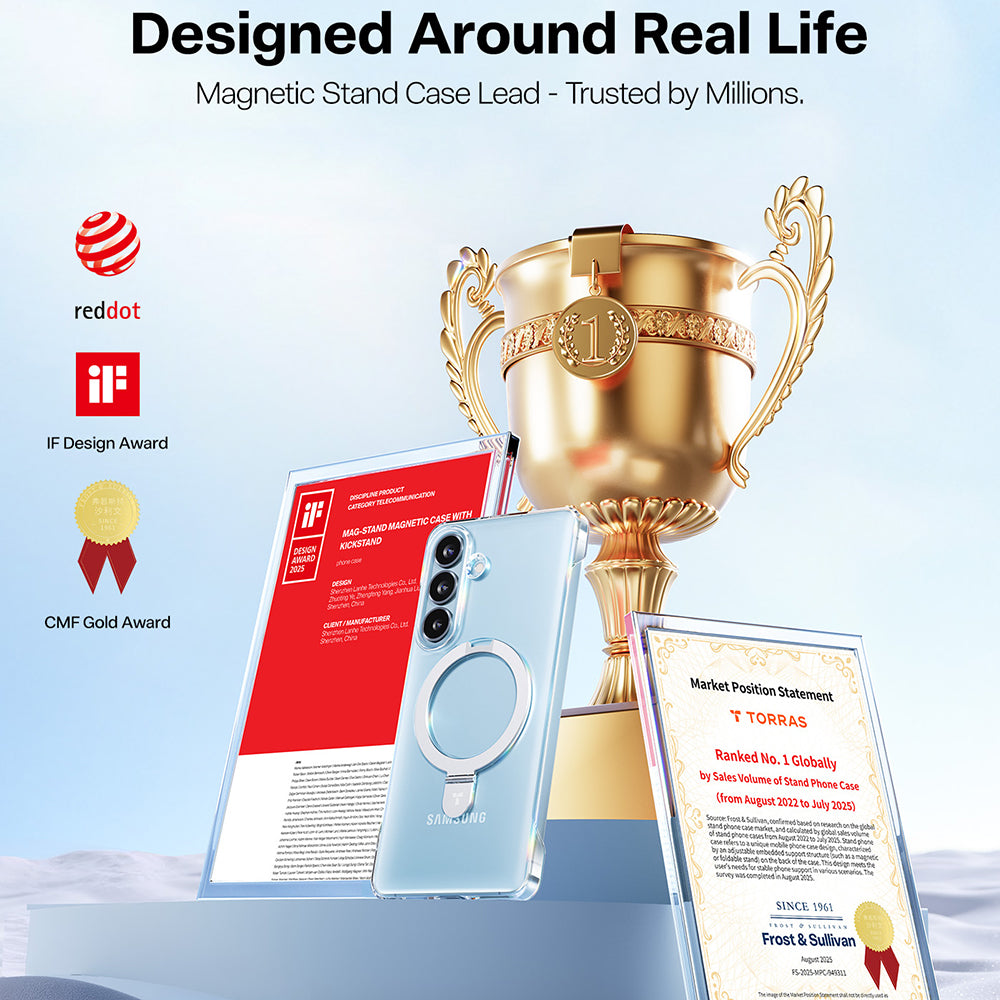 MagSafe Case for Samsung Galaxy S26 Plus, Torras, Ostand Slim, Transparent