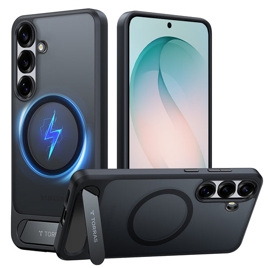 MagSafe tok Samsung Galaxy S26 Plus-hoz, Torras, Pstand, Fekete