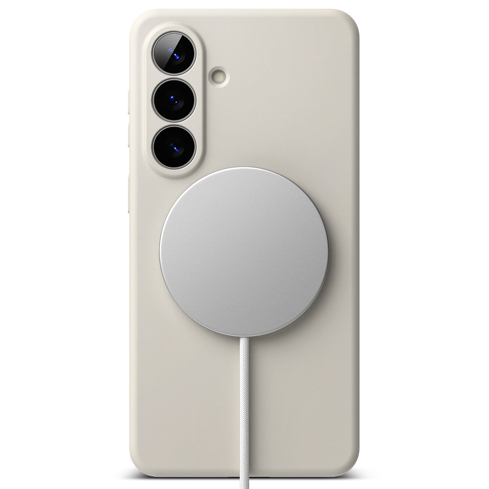 MagSafe tok Samsung Galaxy S26-hoz, Ringke, Szilikon, Krém