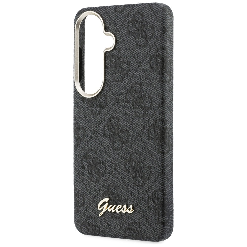 MagSafe Case for Samsung Galaxy S26 S942, Guess, 4G Script Logo, Black