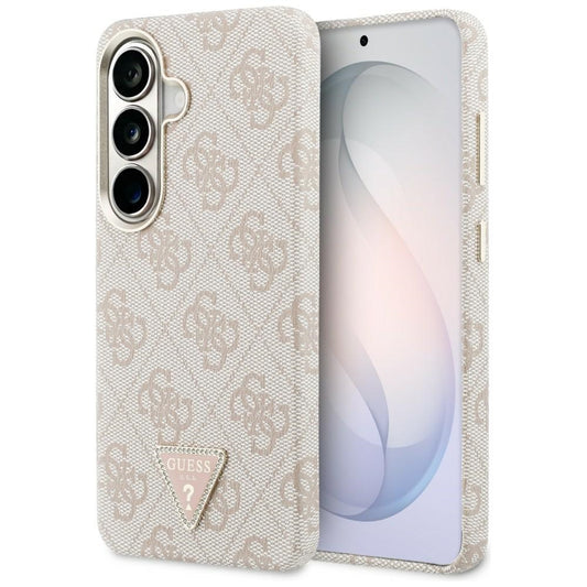 MagSafe Case for Samsung Galaxy S26 S942, Guess, 4G Triangle Logo, Pink