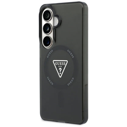MagSafe Case for Samsung Galaxy S26 S942, Guess, IML Gradient Triangle Logo, Black