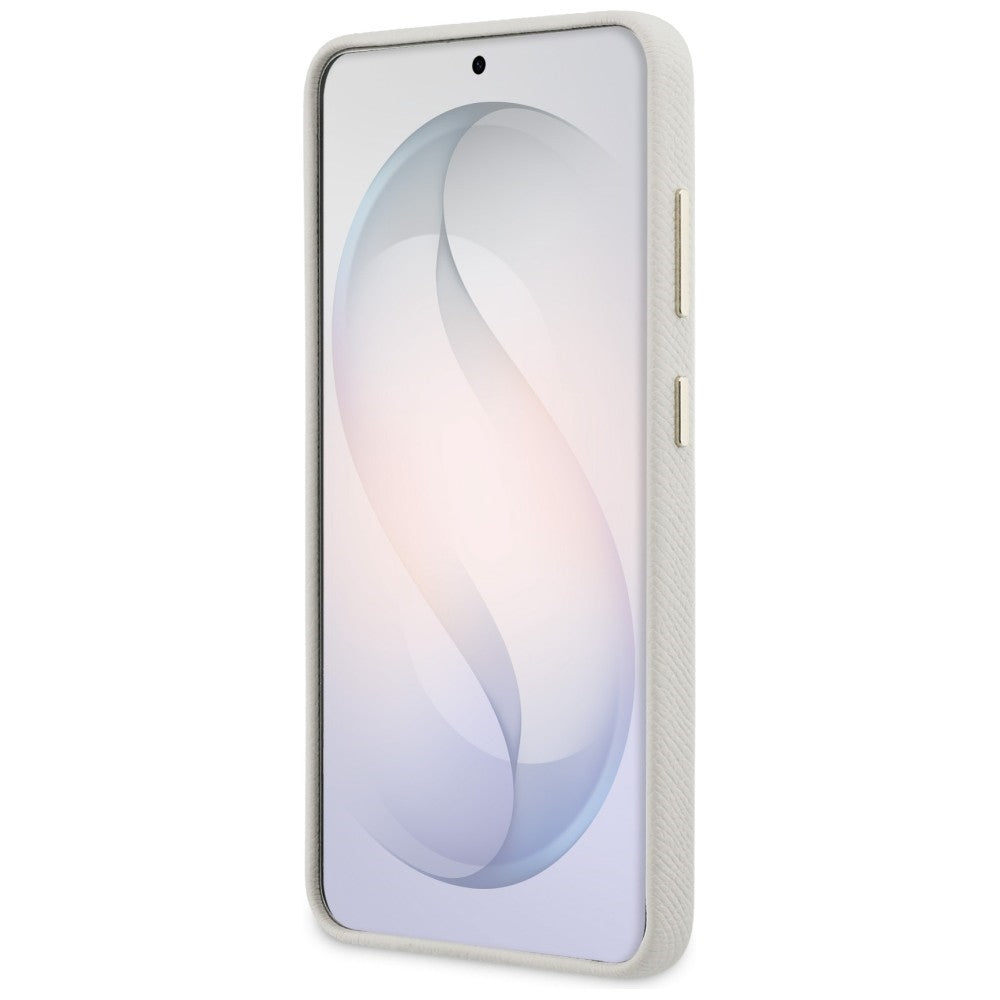 MagSafe Case for Samsung Galaxy S26 S942, Guess, Rhinestone Round Logo, Beige