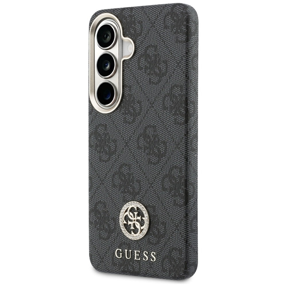 MagSafe tok Samsung Galaxy S26 S942-hez, Guess, Rhinestone Round Logo, Fekete