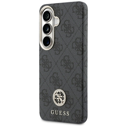 MagSafe tok Samsung Galaxy S26 S942-hez, Guess, Rhinestone Round Logo, Fekete