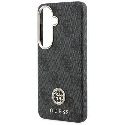 MagSafe tok Samsung Galaxy S26 S942-hez, Guess, Rhinestone Round Logo, Fekete