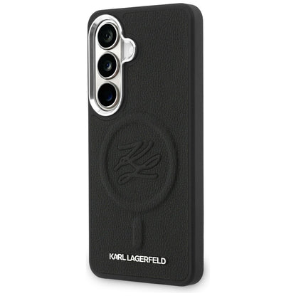 MagSafe Case for Samsung Galaxy S26 S942, Karl Lagerfeld, Initial Logo Debossed, Black