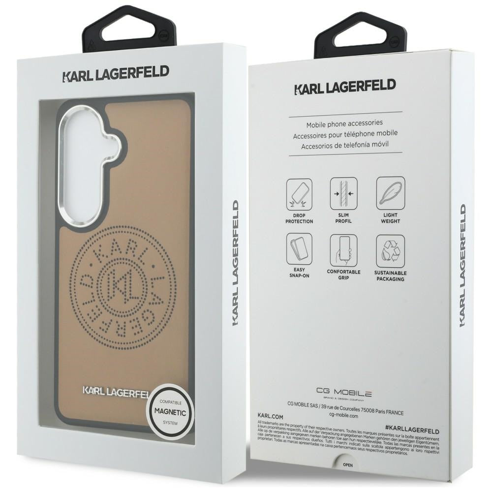 MagSafe tok Samsung Galaxy S26 S942-hez, Karl Lagerfeld, Karl Round Point Logo, Barna