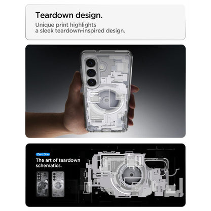 MagSafe Case for Samsung Galaxy S26 S942, Spigen, Ultra Hybrid Zero One, White ACS10737