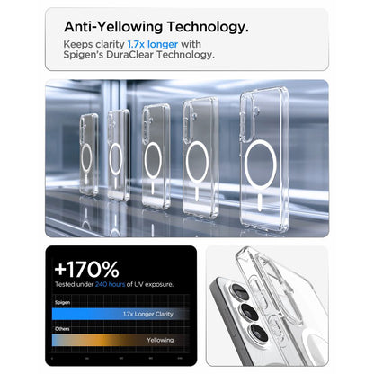 MagSafe tok Samsung Galaxy S26 S942-hez, Spigen, Ultra Hybrid, Átlátszó Fehér ACS10734
