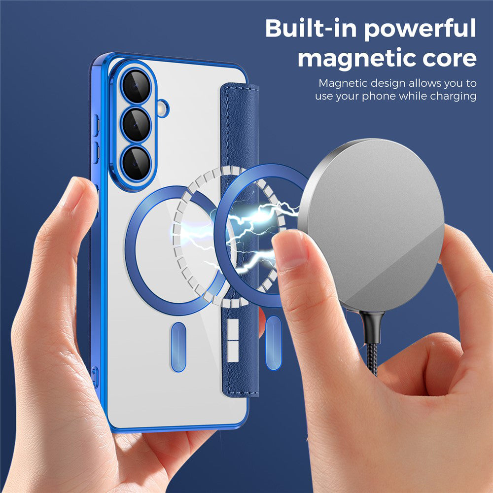 MagSafe tok Samsung Galaxy S26-hoz, Techsuit, SmartMag Book, Kék