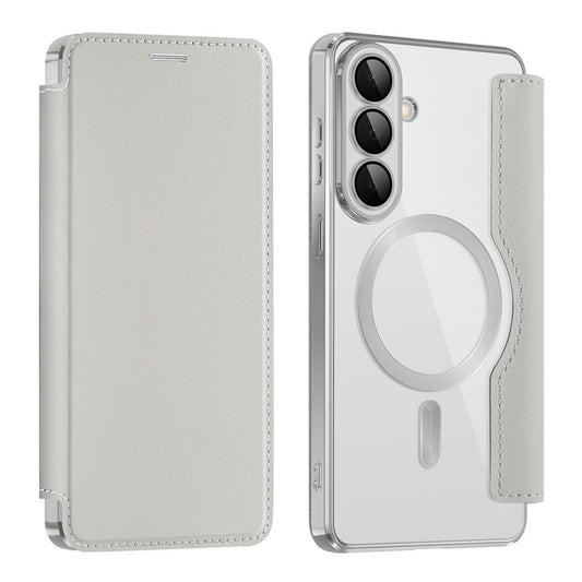 MagSafe Case for Samsung Galaxy S26, Techsuit, SmartMag Book, Gray