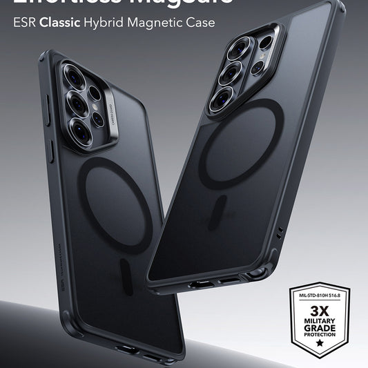 MagSafe tok Samsung Galaxy S26 Ultra-hoz, ESR, Classic Hybrid, Szatén Fekete