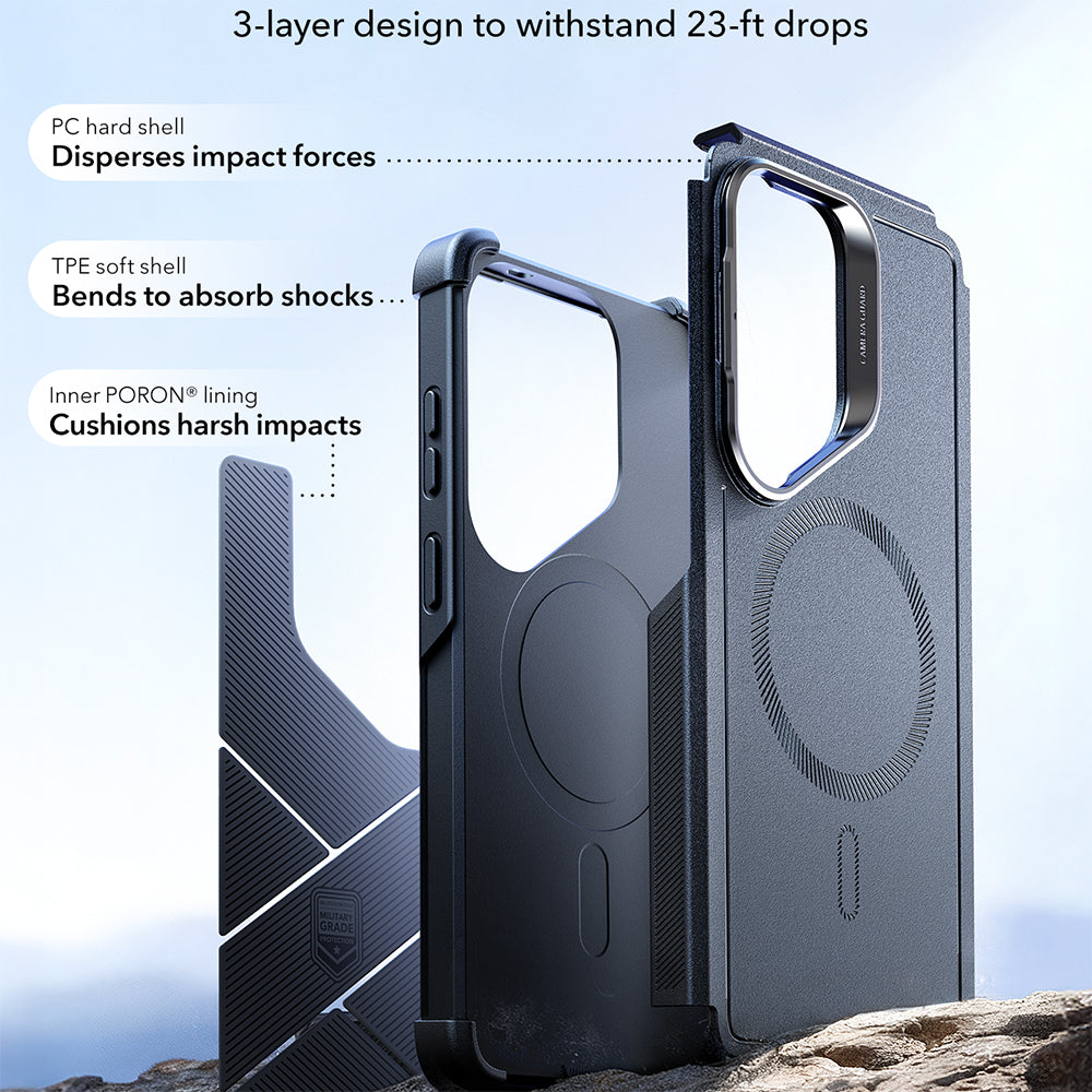 MagSafe tok Samsung Galaxy S26 Ultra-hoz, ESR, Cyber Armor Kickstand, Kék