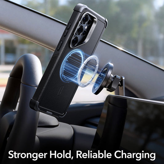 MagSafe tok Samsung Galaxy S26 Ultra-hoz, ESR, Cyber Armor Kickstand, Fekete