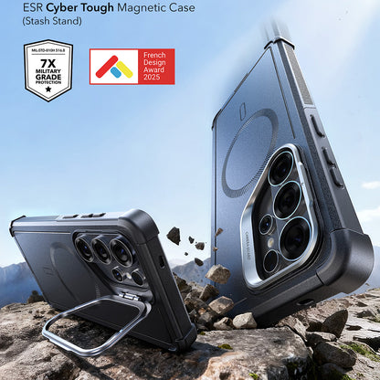 MagSafe Case for Samsung Galaxy S26 Ultra, ESR, Cyber Armor Kickstand, Black