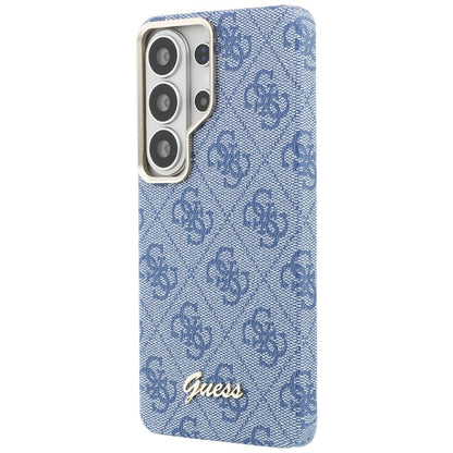 MagSafe Case for Samsung Galaxy S26 Ultra S948, Guess, 4G Script Logo, Blue