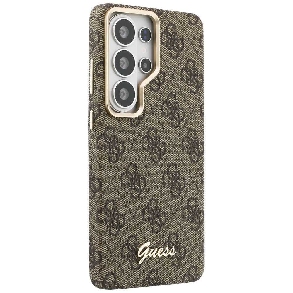 MagSafe tok Samsung Galaxy S26 Ultra S948-hez, Guess, 4G Script Logo, Barna