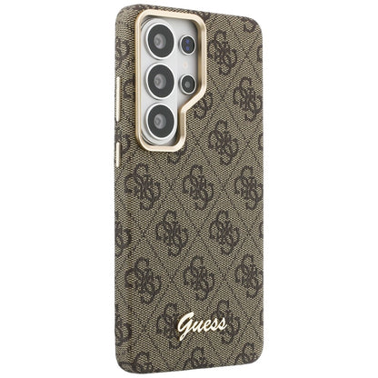 MagSafe tok Samsung Galaxy S26 Ultra S948-hez, Guess, 4G Script Logo, Barna