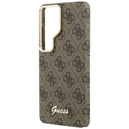 MagSafe tok Samsung Galaxy S26 Ultra S948-hez, Guess, 4G Script Logo, Barna