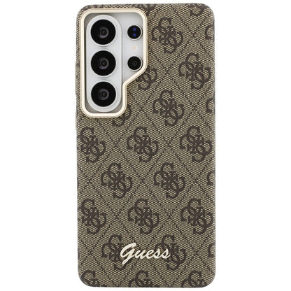 MagSafe tok Samsung Galaxy S26 Ultra S948-hez, Guess, 4G Script Logo, Barna