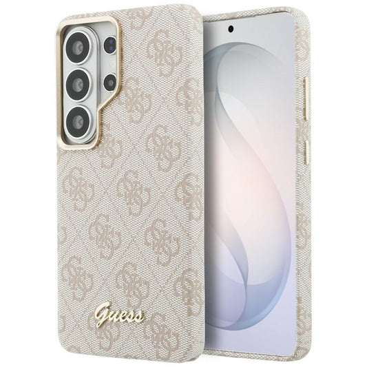 MagSafe tok Samsung Galaxy S26 Ultra S948-hez, Guess, 4G Script Logo, Rózsaszín