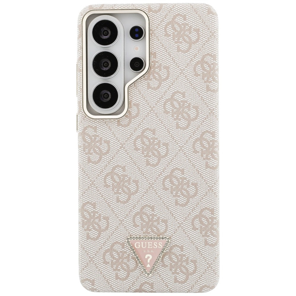 MagSafe Case for Samsung Galaxy S26 Ultra S948, Guess, 4G Triangle Logo, Pink