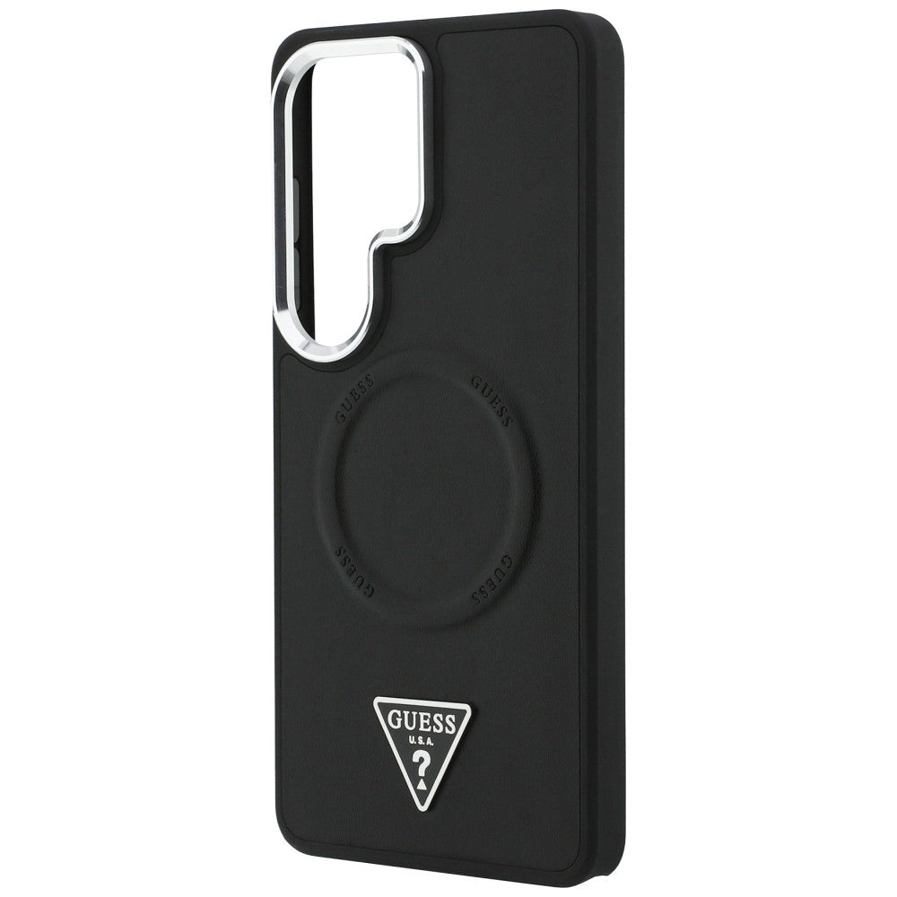 MagSafe tok Samsung Galaxy S26 Ultra S948-hez, Guess, Embossed Ring Triangle Logo, Fekete