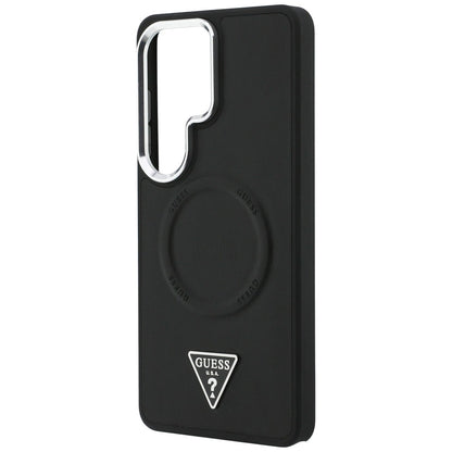 MagSafe tok Samsung Galaxy S26 Ultra S948-hez, Guess, Embossed Ring Triangle Logo, Fekete