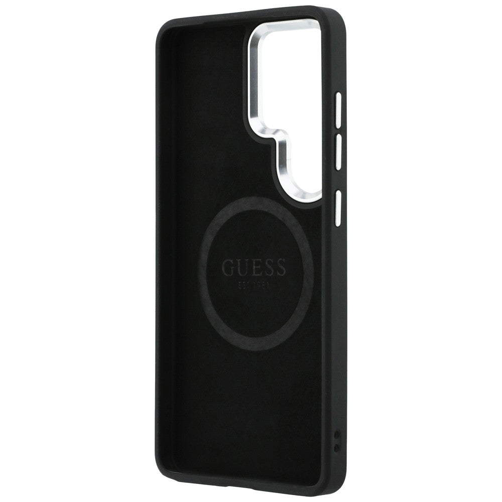 MagSafe tok Samsung Galaxy S26 Ultra S948-hez, Guess, Embossed Ring Triangle Logo, Fekete