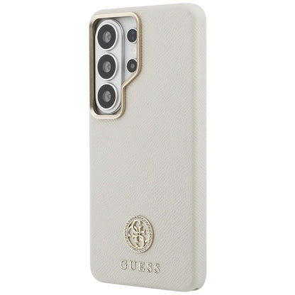 MagSafe tok Samsung Galaxy S26 Ultra S948-hez, Guess, Rhinestone Round Logo, Bézs