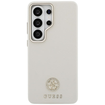 MagSafe tok Samsung Galaxy S26 Ultra S948-hez, Guess, Rhinestone Round Logo, Bézs